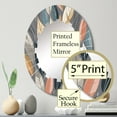 thumbnail image 3 of DESIGN ART Designart "Retro AbstractáLeaves III" Modern Geometric Wall Mirror 20in.x30in., 3 of 4