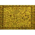 thumbnail image 1 of Ahgly Company Machine Washable Indoor Rectangle Abstract Yellow Modern Area Rugs, 7' x 10', 1 of 4