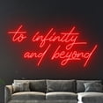 thumbnail image 3 of Handmadetneonsign To Infinity And Beyond Neon Sign, To Infinity And Beyond LED Light, Quote Sign, 3 of 5