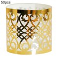 thumbnail image 2 of Visland 50PCS Disposable Napkin Rings, Laser Cut Foil Paper Napkin Rings Self Adhesive Set of 50 for Party Table Settings Decoration, Dinner Parties, Weddings, 2 of 5
