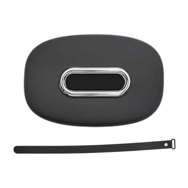 Caja de pañuelos para el asiento trasero del automóvil, fácil instalación con correa, conveniente Negro
