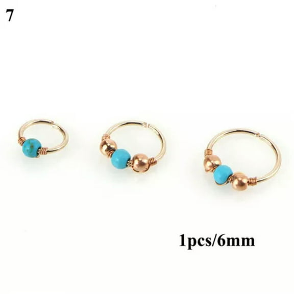 EOEMY Surgical Steel Nose Ring Septum Clicker Hinge Segment Ear Helix Tragus Ring Hoop-3-8mm