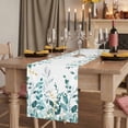 thumbnail image 2 of Table Runners 72 Inches Long Dress Scarves, Teal Eucalyptus Farmhouse Kitchen/Dining Table Runner, Coffee Tablerunners, Watercolor Spring Weeping Botanical 13x72 Inch, 2 of 9