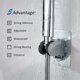 thumbnail image 4 of Soporte de ducha Adhesivo 3M Desmontable Montado en la pared Soporte de cabezal de ducha con ángulo ajustable Resistente al agua Montado en la pared para baño de hotel 1PC JAMW Sencillez, 4 of 5