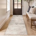 thumbnail image 3 of Abstract Kitchen Runner Rug 3x6 - Indoor Washable Carpet for Hallway Bedroom Laundry Low Pile Entryway Rugs with Non Slip Rubber Backing Modern Home Decor Mat for Dining Room Bathroom 3x6 Beige, 3 of 8