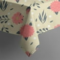 thumbnail image 6 of Floral Square Tablecloth 42x42in(107x107cm) – Waterproof Polyester Printed Table Cover, Wrinkle Resistant & Washable for Kitchen Dining Picnic Party Decor, Thanksgiving,Christmas, Spring,Flower, 6 of 6