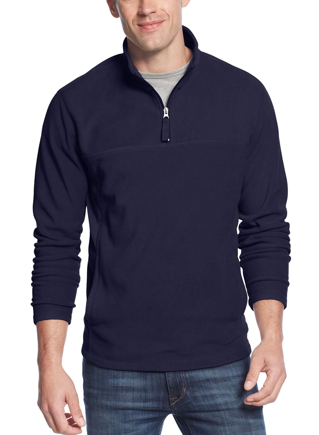 quarter zip mock neck sweater