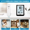 thumbnail image 3 of Indoor Outdoor Thermometer Wireless Weather Stations, Internal External Thermometer Hygrometer, Home Batteryoperated Temperature Humiditymonitors330 Feet (About 100 Meters) Backlight Display, 3 of 6