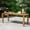 Wood Color, variant on Wingyz Patio Dining Table with Umbrella Hole, 67" Outdoor Table for Garden Backyard Lawn and Poolside