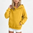 thumbnail image 2 of SHTXOZHI Warm Hooded Sweatshirt for Kids Girls Long Sleeve Solid Color Pullover Casual Outdoor Winter Tops with Pocket, 2 of 8