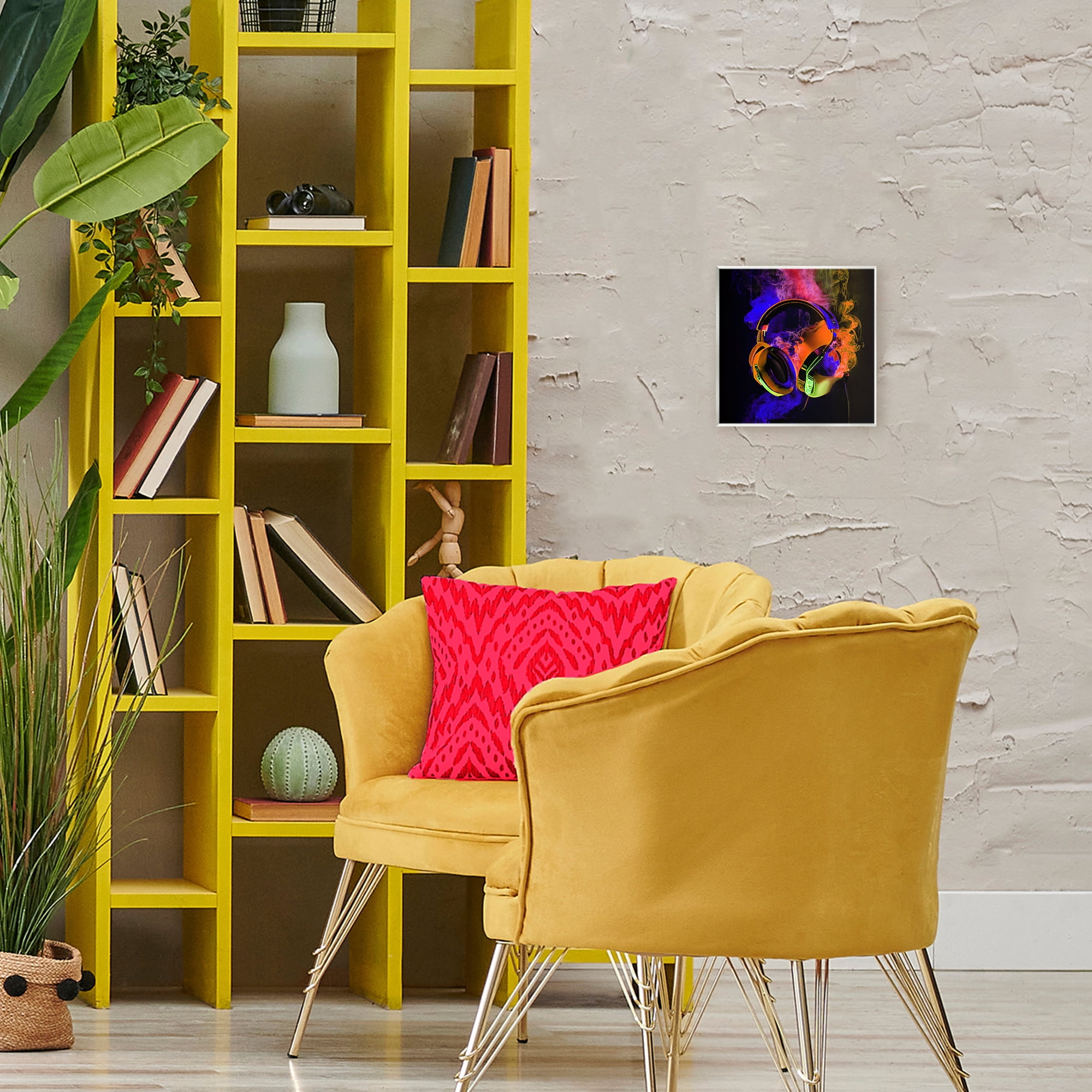 Power Play Headphones Wall Plaque Art, design by Sasha