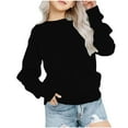 thumbnail image 2 of MKOSPLRT Fall Sweatshirts for Girl 1-12Y Crew Neck Pullover Tops Solid Long Sleeve Sweat Shirts Lightweight Running Shirts, 2 of 7