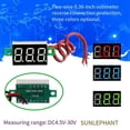 thumbnail image 3 of MYG 0.36 inch LED Digital 2-line DC Voltage Table Red Blue Green DC4.5-30V Voltmeter, 3 of 8