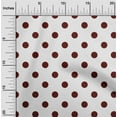 thumbnail image 1 of oneOone Cotton Jersey Maroon Fabric Polka Dots Dots Sewing Craft Projects Fabric Prints By Yard 58 Inch Wide, 1 of 4