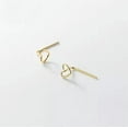 thumbnail image 6 of QQTDFG 925 Sterling Silver Simple Heart Stud Hook Earrings Women Jewelry A1940-Gold, 6 of 6