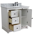 thumbnail image 5 of Plantation Solid Wood Single Vanity with Right Rectangle Sink in White/Ash, 5 of 9
