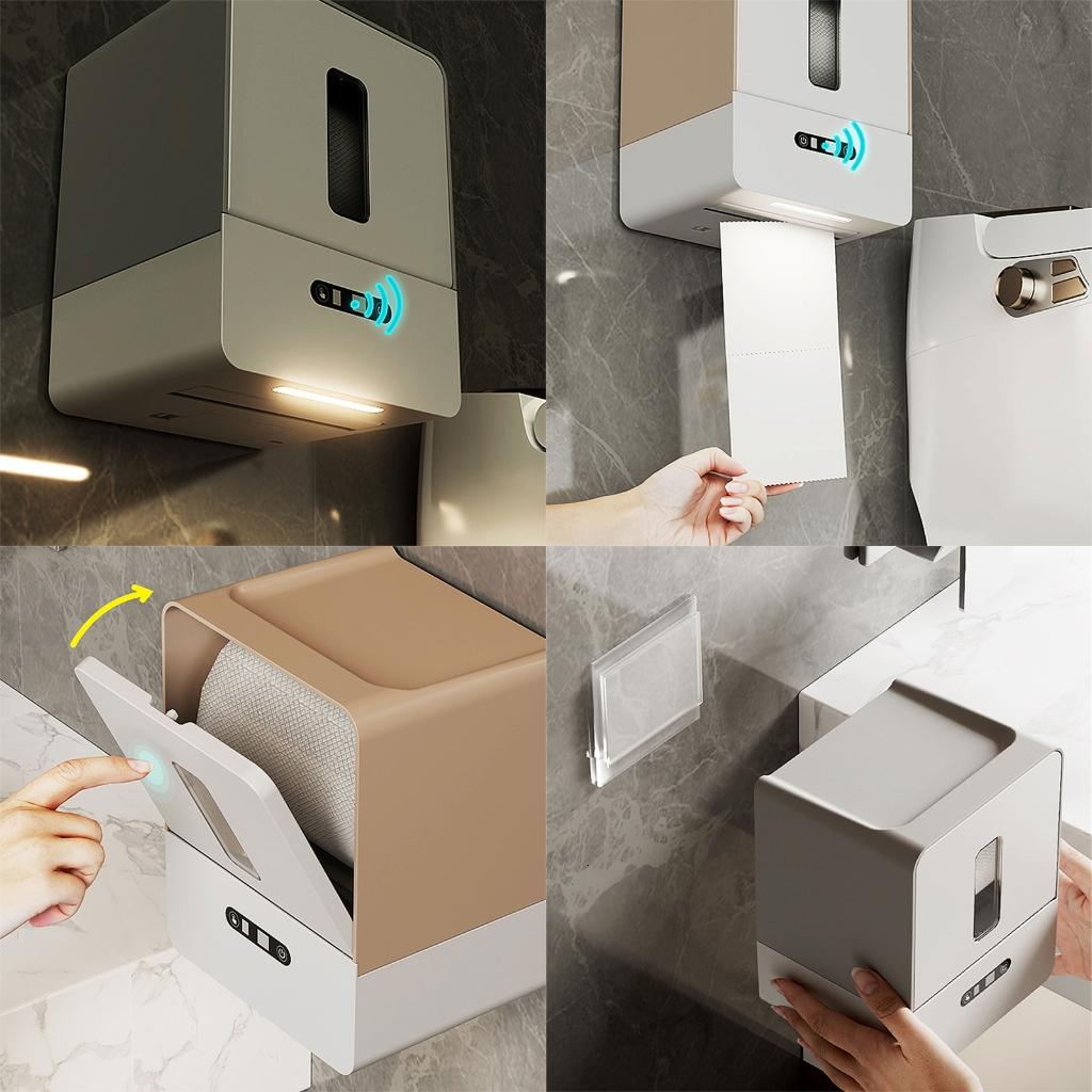 hejhncii Automatic Electric Paper Towel Dispenser Touchless Wall Mount Under Cabinets for Kitchen Bathroom Commercial Spaces