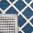 thumbnail image 5 of SAFAVIEH Cambridge Kenneth Geometric Wool Area Rug, Navy/Ivory, 6' x 6' Round, 5 of 9