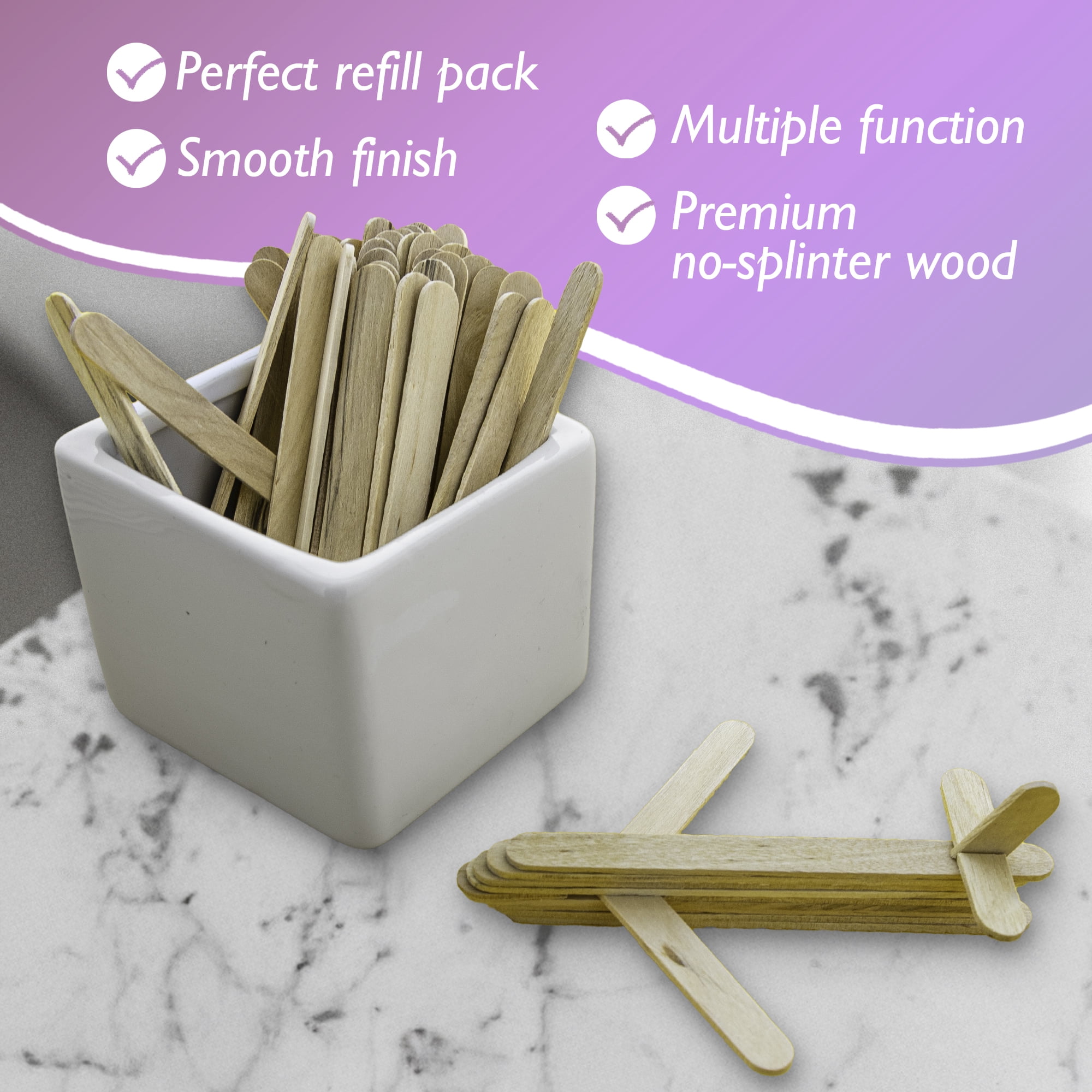 BAZIC Craft Sticks Natural Wood, Non Toxic Stick, 10000-Count