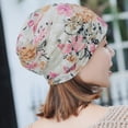 thumbnail image 2 of Femmes Inde Musulmane Stretch Turban Chapeau Dentelle Cheveux Impression Tête Foulard Wrap, 2 of 5