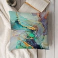 thumbnail image 3 of SHANXI Throw Pillow Covers Texture Purple Green Blue Gold Foil Square Pillowcases for Home Decor Sofa Car Bedroom Pillow case 20x20in, 3 of 5