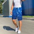 thumbnail image 6 of Sikiie A Blue Glitter Mens Pajama Shorts, Lounge Pant, Men's shorts，Sleep Pj Shorts for Men-X-Large, 6 of 6