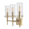 thumbnail image 6 of JONATHAN Y Cato 21.25" 3-Light Modern Minimalist Iron/Glass LED Vanity, Brass Gold/Clear, 6 of 8