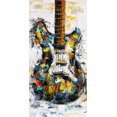 thumbnail image 3 of Guitare Colorée Abstraite - Toile 24"x48 Pouces - Impression sur Demande, 3 of 5