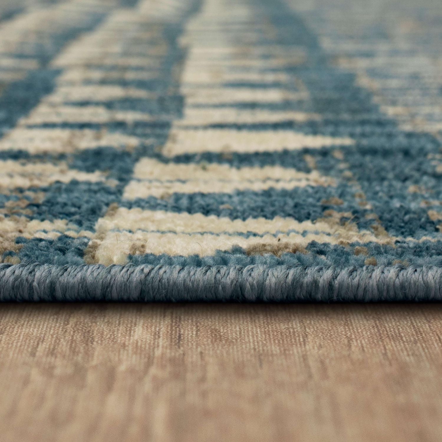 Mohawk Home Wilton Blue Polyester Area Rug