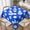 Polka Dots on Blue, variant on Square Tablecloth Polka Dots on Orange Table Cover Washable Table Cloths for Kitchen Dinning Party Tabletop Modern Decoration 52 x 52inch