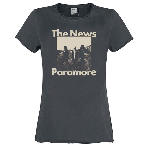 Amplified - Camiseta The News Paramore para Mujer (Carbón)