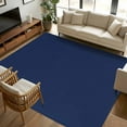 thumbnail image 3 of Navy Blue Area Rugs 5x8 for Living Room, Farmhouse Solid Navy Blue Color Modern Art Non Slip Washable Rug Runner, Low Pile Indoor Floor Carpet Mat Bathroom Rugs for Bedroom, Kids Room, 3 of 9