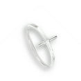 thumbnail image 4 of High Polish Thin Sideways Cross Ring .925 Sterling Silver Band Jewelry Female Male Unisex Size 8, 4 of 4