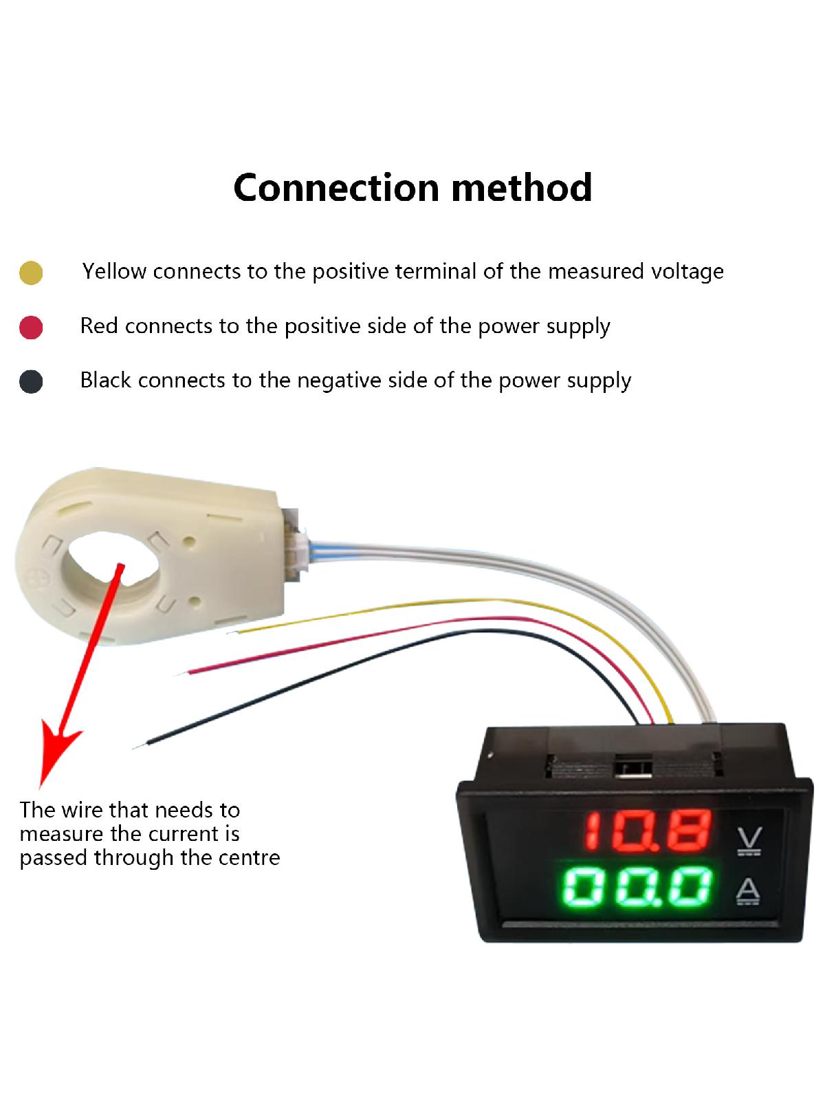 DC0-300V 50A 100A 200A 400A Dual Display Digital Current Voltage Power Energy Meter Multimeter Ammeter Voltmeter