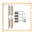 thumbnail image 1 of Unique Bargains Canvas Stretcher Bars Kit, 8x8 Inch Rectangle Solid Wood Frame for Paint, Prints, Oil Paintings, Wood Color, 1 of 5