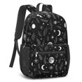 thumbnail image 2 of Moon and Leaf Gothic Patter 17" School Backpacks for Teens,Waterproof Oxford Fabric,S-Shape Padded Straps for School,Travel,Hiking,Camping, 2 of 6