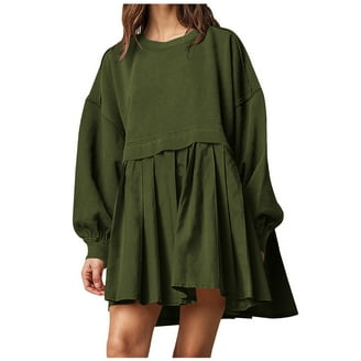 Women Sweater Dress Long Sleeve Button V Neck Oversized Casual Loose Fall  Waffle Knit Long Dress Midi Dress for Women Bodycon Wrap Dress White S -  Walmart.com