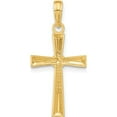 thumbnail image 4 of 14K Yellow Gold Diamond-Cut X Cross Pendant (27 14) Made In United States c4235, 4 of 6