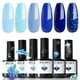 thumbnail image 1 of Set de esmaltes de uñas en gel modelones azul 6 colores para mujer, 1 of 9