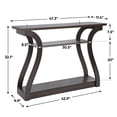 thumbnail image 2 of ZENY Entryway 47" SImple Style MDF Accent Console Table, Brown, 2 of 18