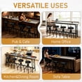 thumbnail image 6 of Ktaxon Mid-Century Modern 82-inches Bar table, Long Pub Table with Curved Metal Frame, Counter Height Desk for Dining Room, Kitchen, Bar, Gray, 6 of 11