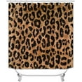 thumbnail image 2 of 4PCS/Set Pink Leopard Print Shower Curtain, Sexy Fancy Chic Safari Wildlife African Wild Animal Jaguar Cheetah Skin Pattern Bathroom Decor for Girl, Non-slip Bath Rugs Toilet Mats, Pink, 2 of 7