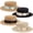 4pack-Style3, variant on 4Pack Women's Flat-Top Straw Hat Summer Sun Protection and Shade Hat for Vacations and the Beach