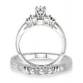thumbnail image 3 of 0.50 Carat Three Stone Bridal Set with Round Cut Diamond in 10k white Gold, 3 of 3