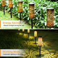 thumbnail image 4 of Luces solares para decoración de jardín al aire libre, paquete de 2 linternas solares para exterior Blanco cálido, IP65 a prueba de agua para jardín, 4 of 5