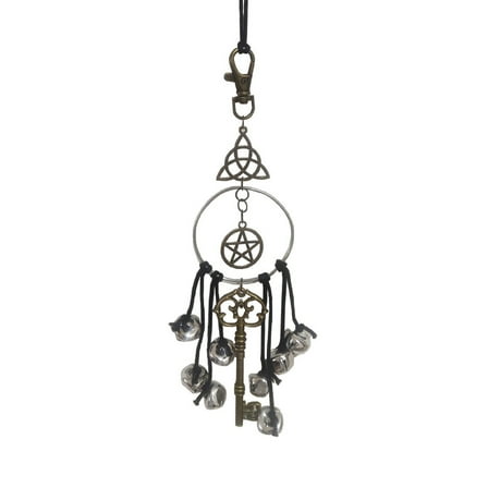 Creative Alloy Witch Bells Wind Chimes Door Pendant Decoration Antique Magic Keys Charms for Home Protection Kitchen Decoration Bell Mixed Color 310mm