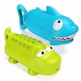 thumbnail image 2 of Baby bath water toy - 2 pack Fun Summer Bath Toys for Kids, Outdoor Water Play for Toddlers 18+ months (Shark water gun+ crocodile water gun), 2 of 5