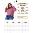 thumbnail image 6 of DARING DIVA Women's Plus Size Fashion Hoodie Lightweight Drawstring Sweatshirts 1X Pink, 6 of 6