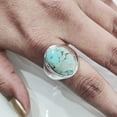 thumbnail image 3 of Arizona Turquoise Ring, Silver Jewelry, 925 Silver Ring, Father's Day, Plain Solid, Natural Turquoise, December Birthstone Ring, Heavy Mens Ring, Spiritual Healing Gemstone, Christmas, Tiny Mens Ring, 3 of 6