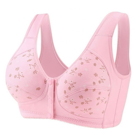 

Wireless Bra Printed Cup Bra Front Button Bra Push Up Lingerie Women Bra 3-breasted Bra Cotton Vest Bra Female Wire Free Bra Seamless Bra